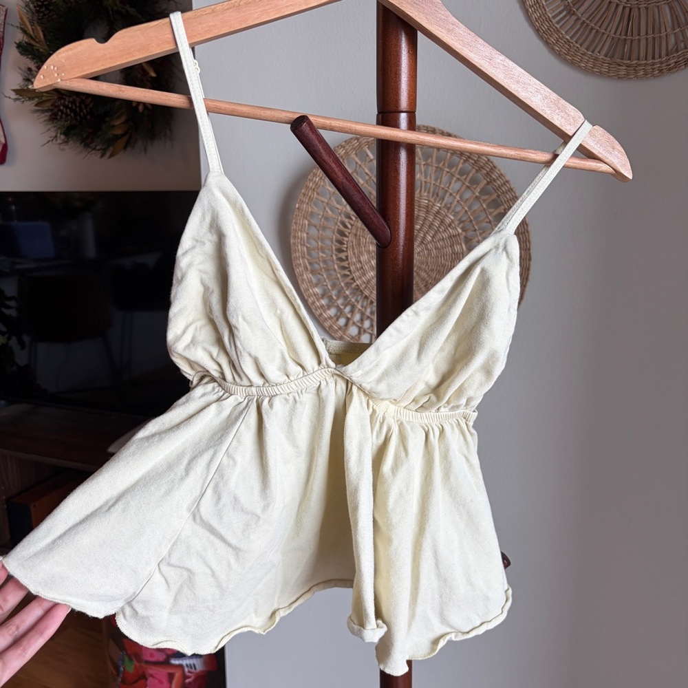 YELLOW BABYDOLL TOP